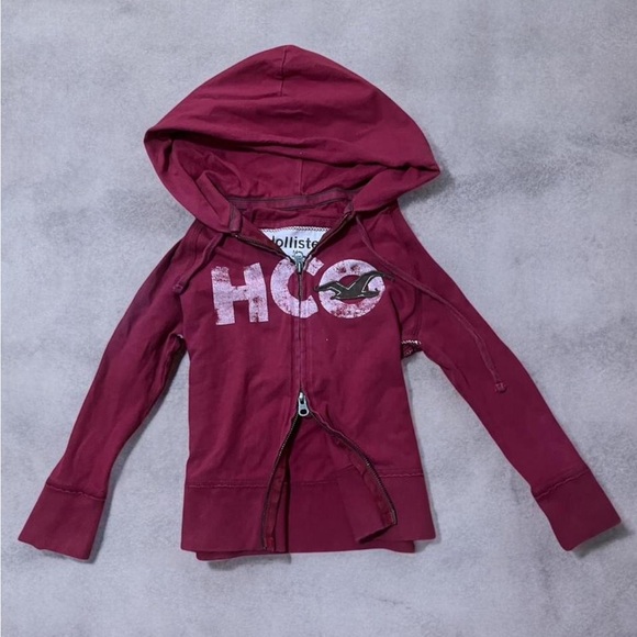 Hollister vintage double zipped quarter sleeve hoodie - Picture 5 of 5